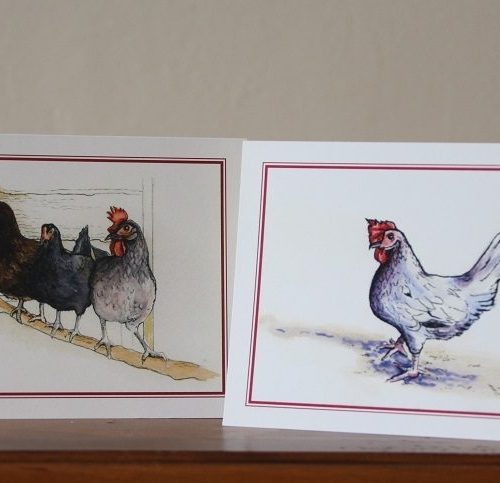 Drawing of Hens