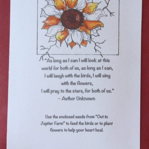Drawing of a Flower with a Poem