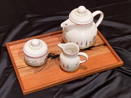 Wood Trays with Various Wood and some Epoxy Fillings