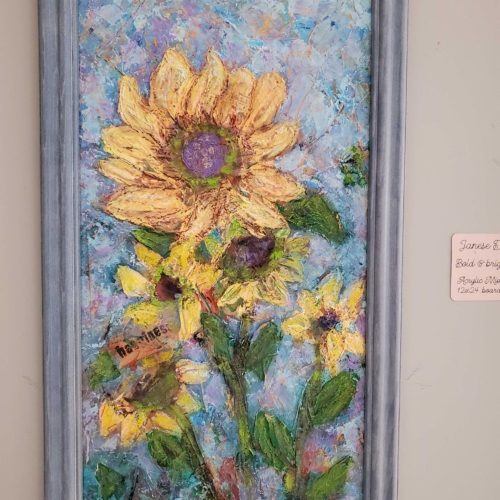 50% of all sunflower art sales will be donated to help Ukraine.