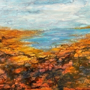 Charred Encaustic and mixed media 20 X 16