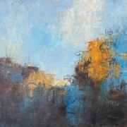 Hilltowns Oil/Cold wax 30 X 30