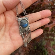 Labradorite sunburst necklace