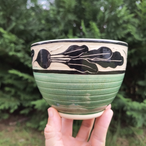 Radish Bowl, ceramic, pottery, bowl