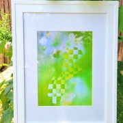 Greens of Spring woven collage