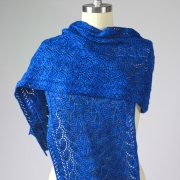 Blue shawl on a mannequin