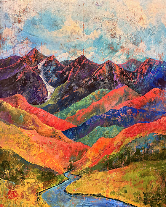 Down to the River mountains, blue ridge, color, texture