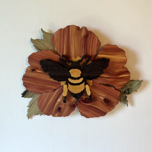 Honey bee on flower